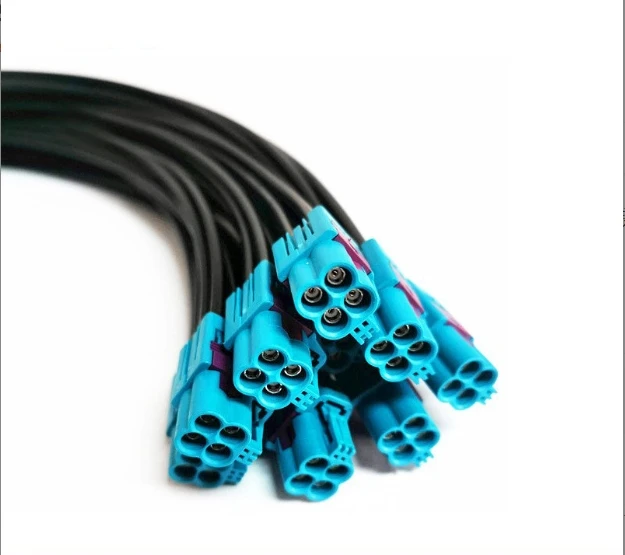 product fakra car 360 reverse radar extension cable terminal cable 4 in 1 connection cable car camera connector-0