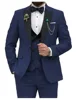 Navy blue suit vest and dress pants