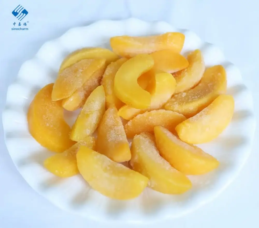Sinocharm BRC сертифицированный IQF фруктовый замороженный желтый персиковый ломтик