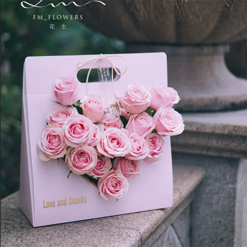 10Pcs Heart Cardboard Flower Bouquet Bags – Floral Supplies Store
