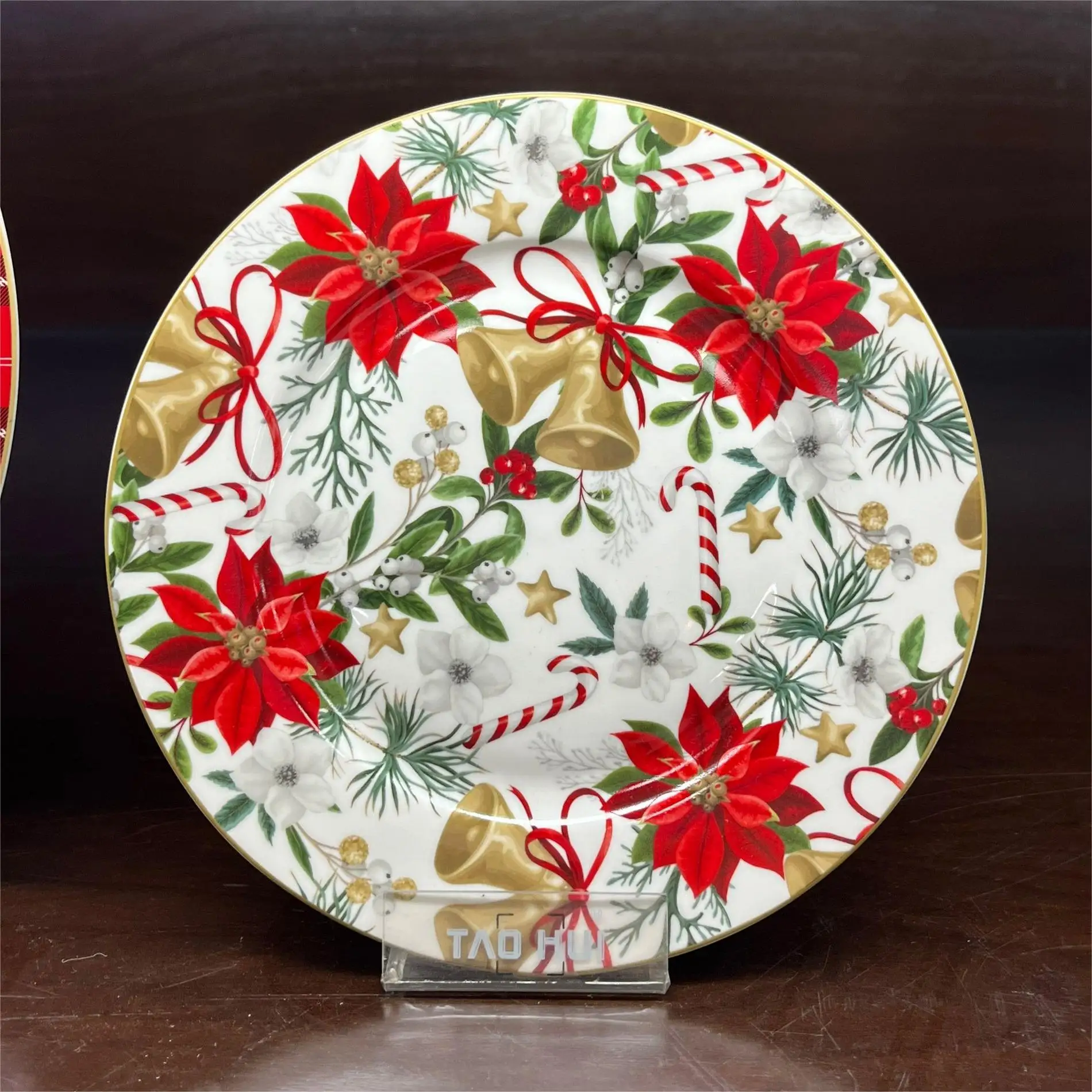 Good Selling American Christmas Salad Fruit Noodles Cereal Porcelain Dishes Bowl details