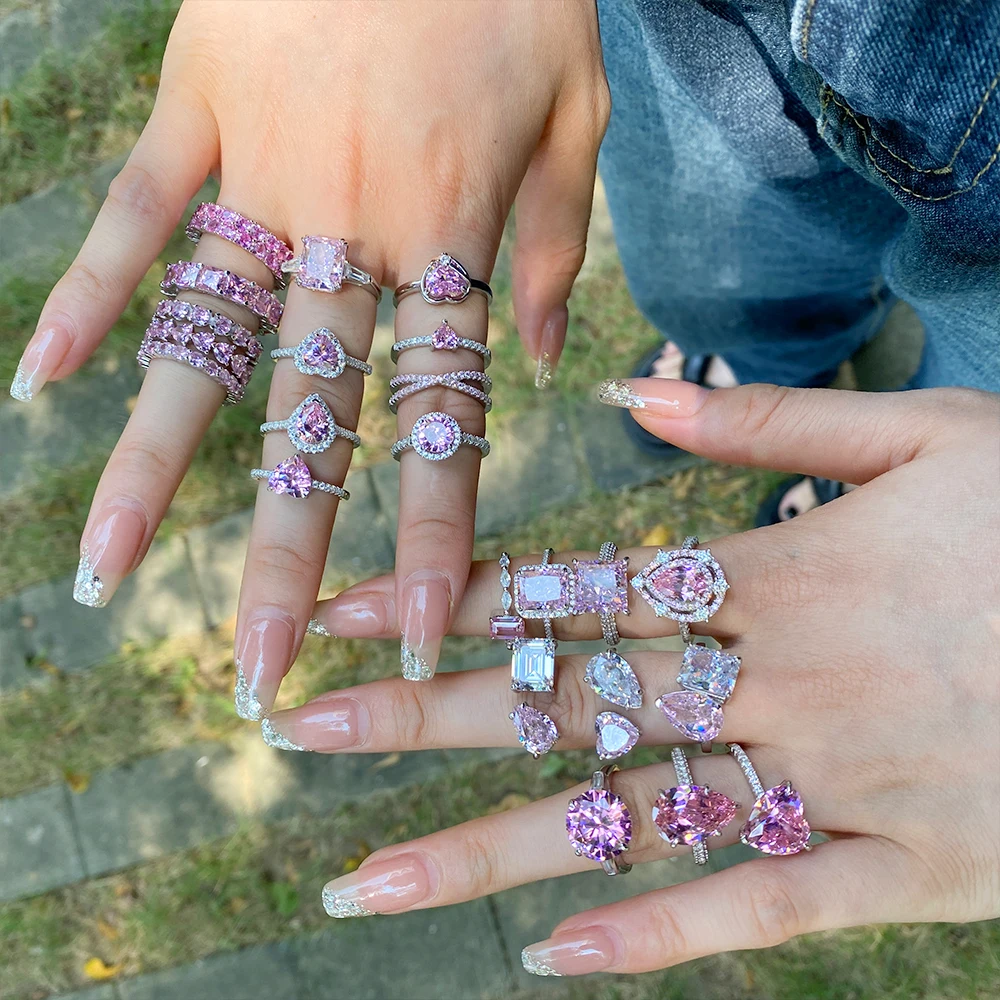 Shop Pink Venom 5A 8A Grade CZ Wedding Rings for Women