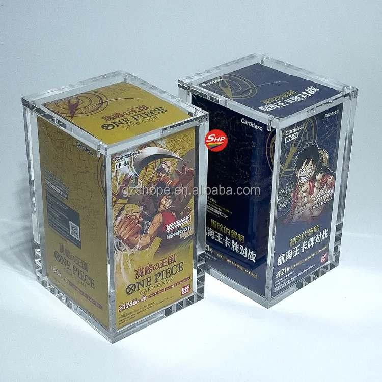 one piece booster box protector Premium Acrylic Case for One Piece Booster Box OP-01-02 (Original) with Magnetic Top main image 1