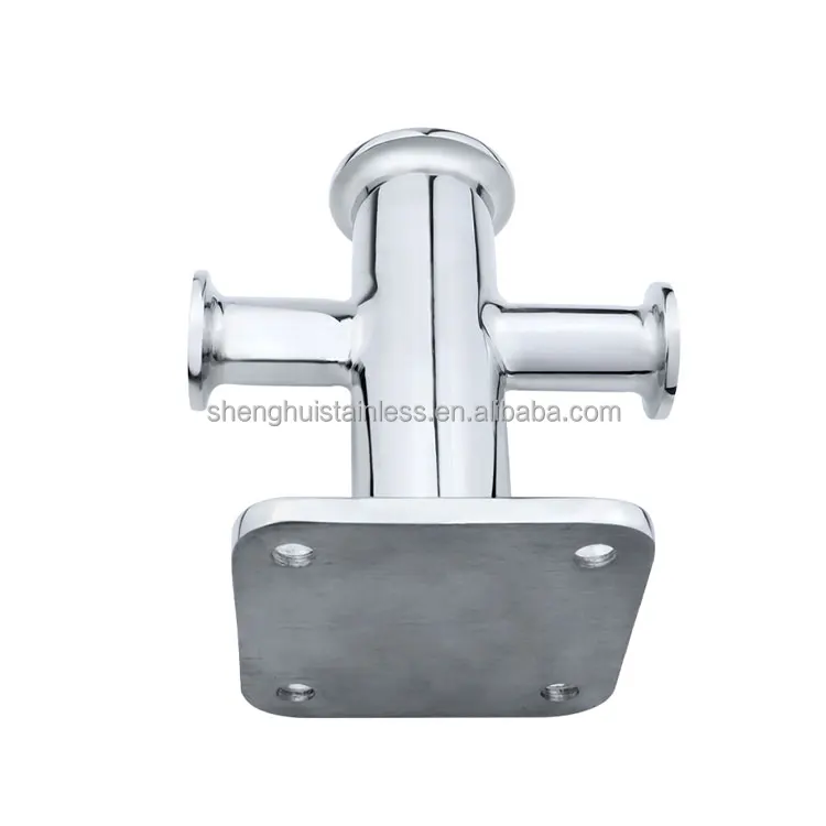 product hot sale 316 stainless steel marine hardware single cross bollard for boat docks-5