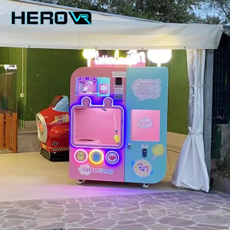 Mini Bar Automatic App Control Coin Operation Touch Screen High Tech Vending Candy Cotton Machine for Sale