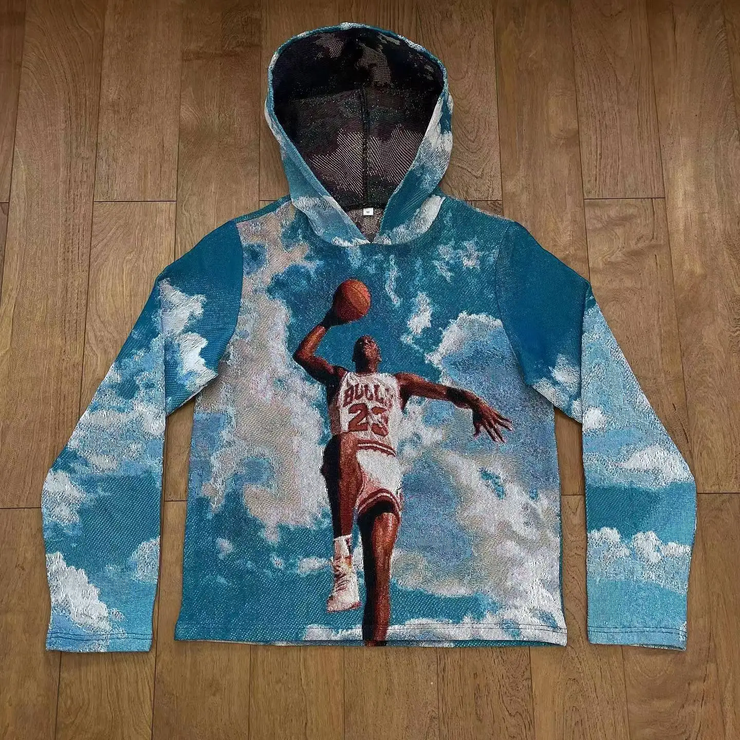 Customize New Design High Quality Cotton Polyester Woven Jacquard Tapestry Hoodies Clothing With