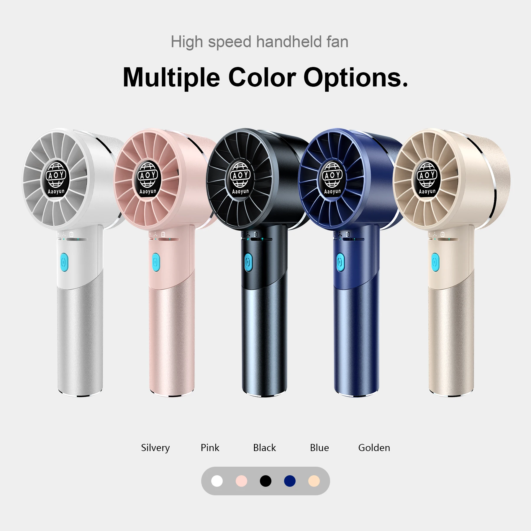Portable Mini Handheld Fan, Battery, Plastic - detail 14
