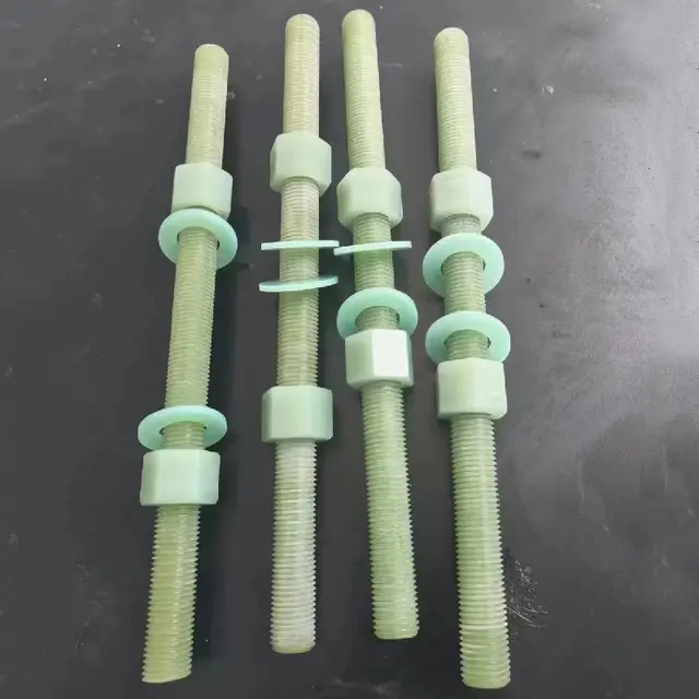 M6 M10 M12 M16 M20 M24 M32 M50 composite frp stem frp grp fiberglass grp stud nuts fiberglass thread bolts and nuts