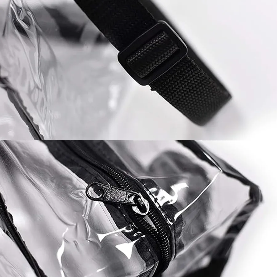 Clear PVC Tote Bag with Zipper - Stadium Approved