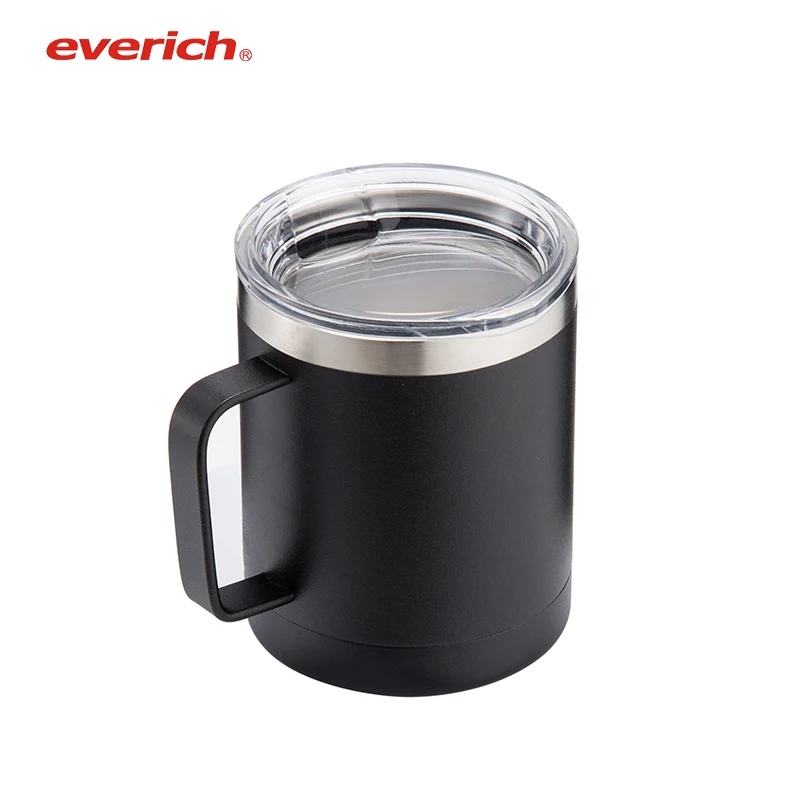 
 Hot Sell Custom 12oz Stainless Steel Insulated Coffee Mug with Handle Double Wall Vacuum Travel Mug with Lid  