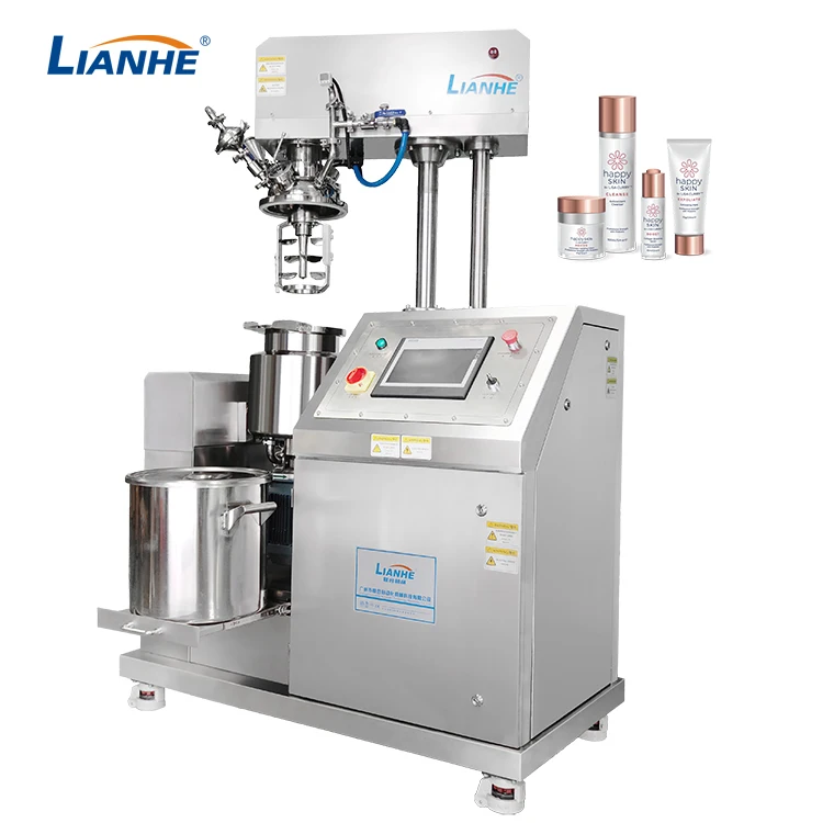China Factory Vacuum Homogenizing Emulsifying Mixing Machine Cosmetic Cream Body Lotion Skin Care Mixer Machine