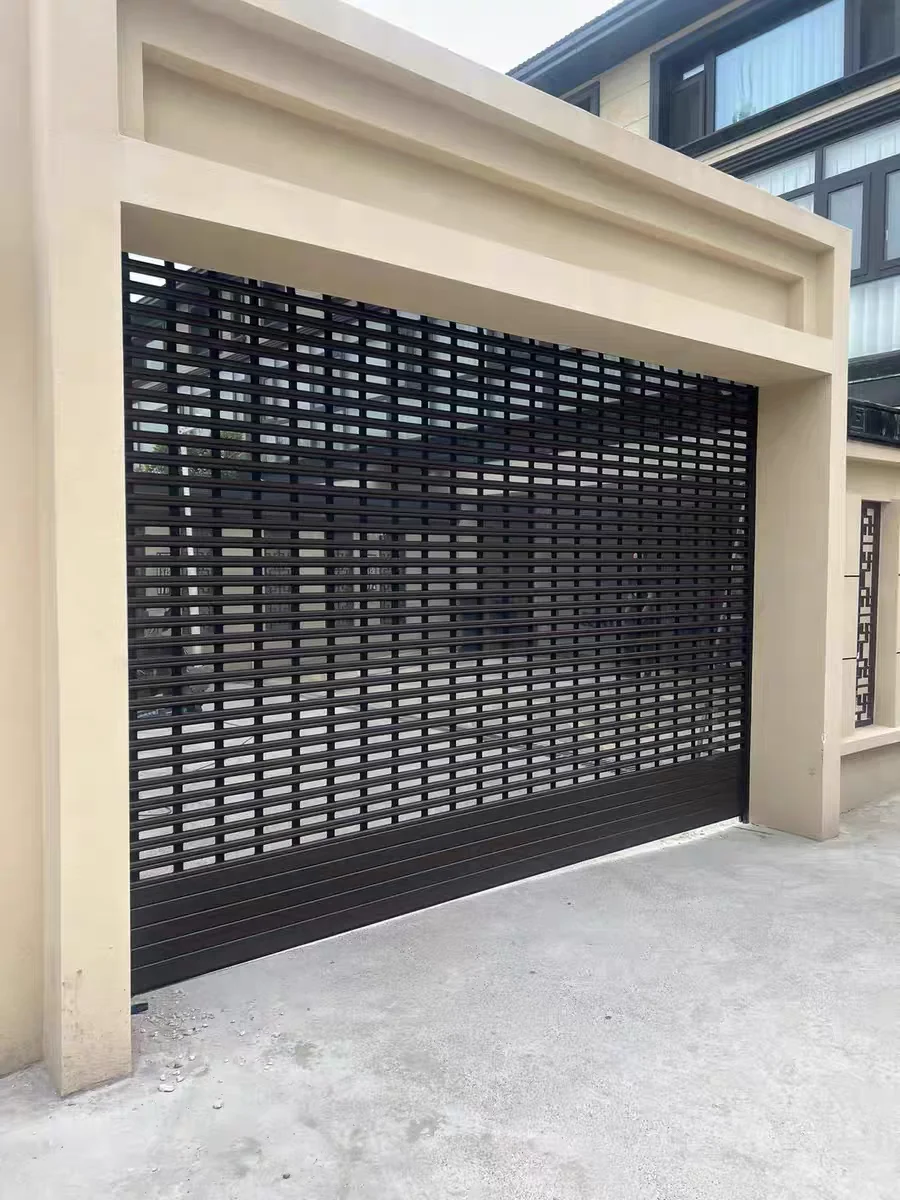 New villa courtyard single-layer hollow stainless steel mesh rolling shutter door supplier