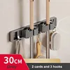 Gun gray/black 30cm 2 mop and 3 hook  mop holder (dual-use)