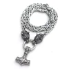 Collana pendente testa di lupo