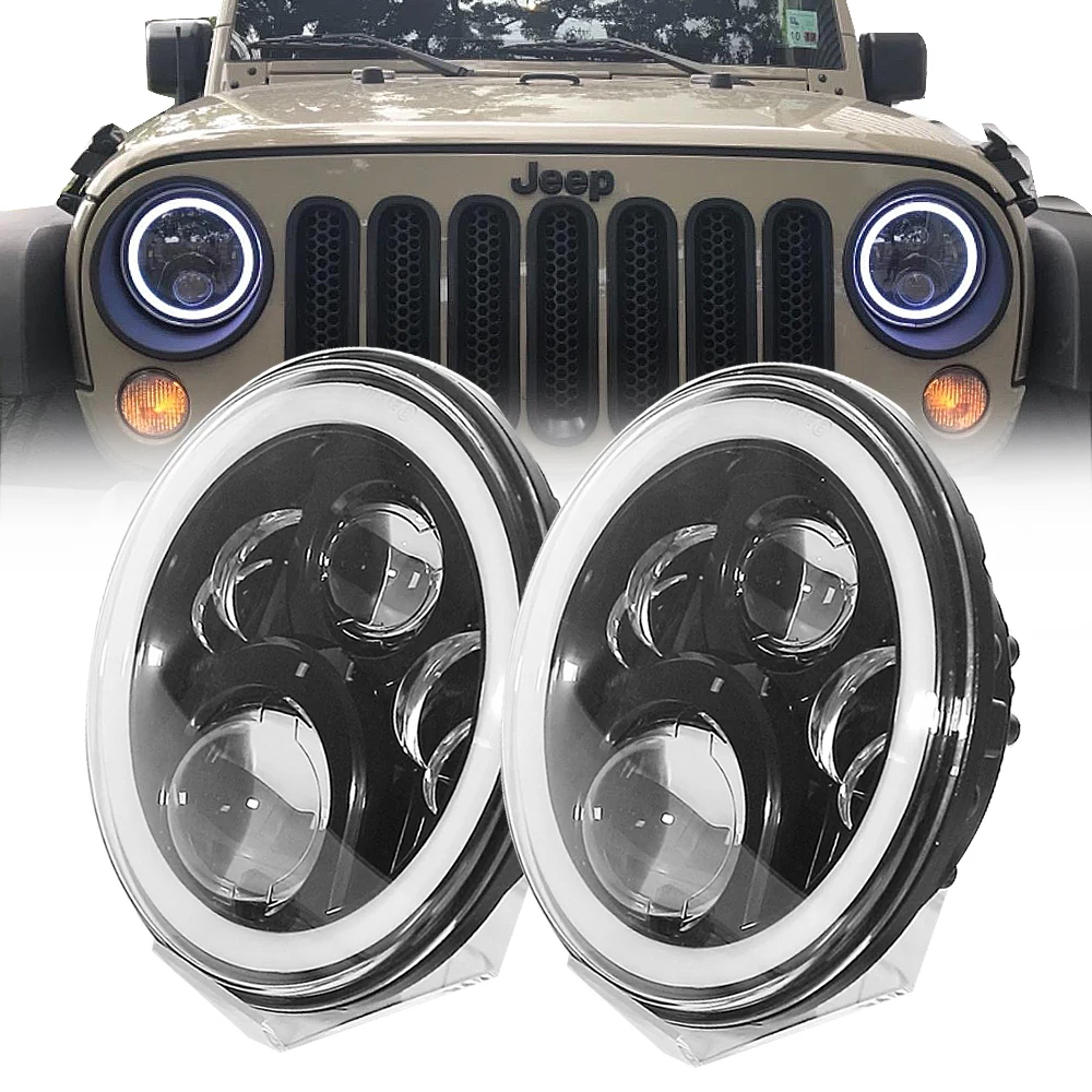 Loyo Factory Faro Jeep Renegade Headlight Motorcycle Rgbw Halo Hi-lo Beam  Headlamp For Hummer H3 7 Inch Led Headlights - Buy Hummer H3 7 Inch Led  Headlights,For Faro Jeep Renegade,Rgbw Halo Headlight