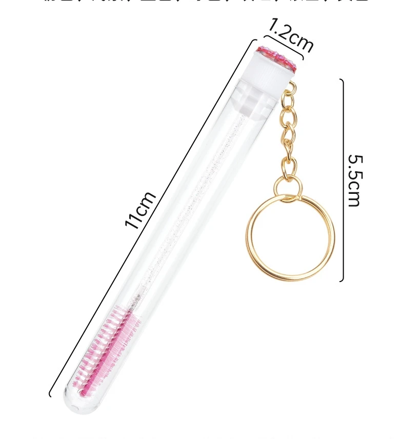 Custom Logo Mascara Brush Mini Eye Lash Eyelash Cleaning Brush In Tube