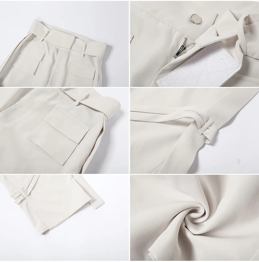 Kliou K22p21724 2022 Fall Clothes High Waist Pants For Ladies Women