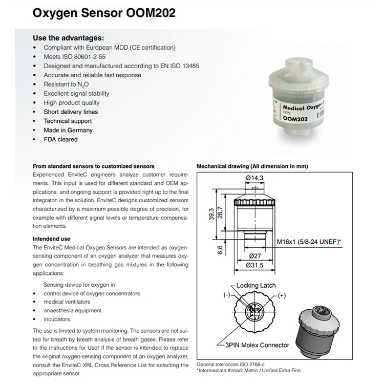ENVITEC O2 Sensors - Precision Oxygen Measurement