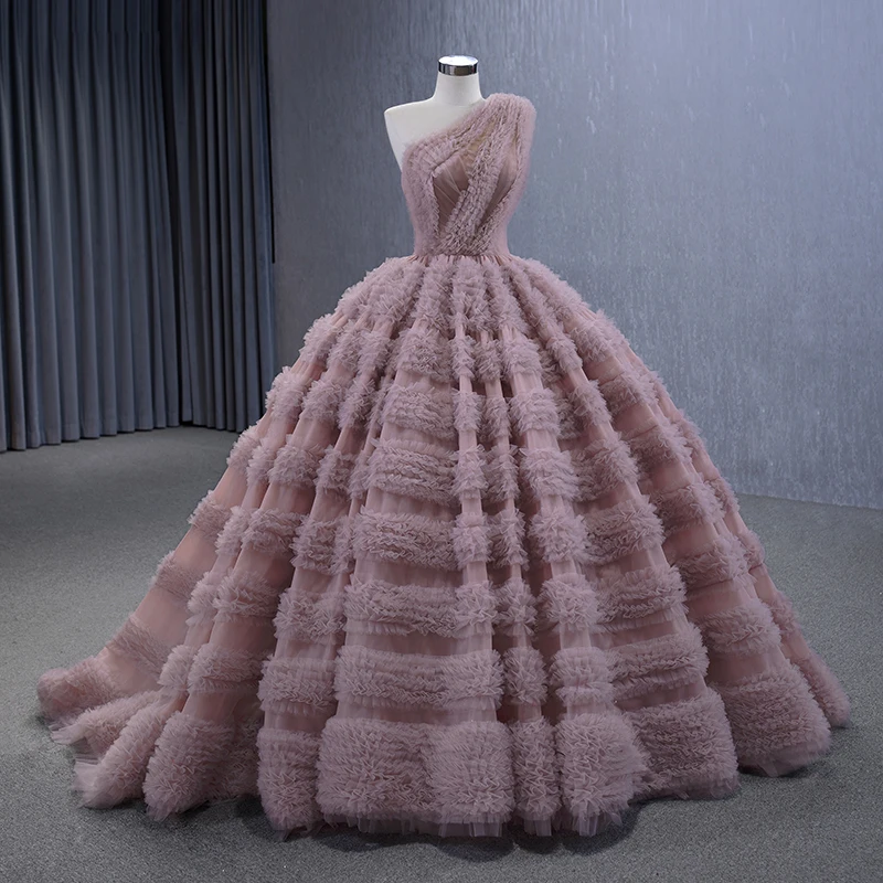 layered puffy dress Puffy Gold Evening Dress Off Shoulder Sweetheart Layered Prom Dress  Appliques