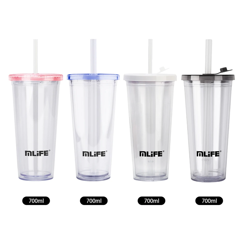 2025 Latest Customized OEM Logo Printed Bulk Sport Tumbler Double Wall Travel Mug for Coffee Tea Modern Design Plastic Hot