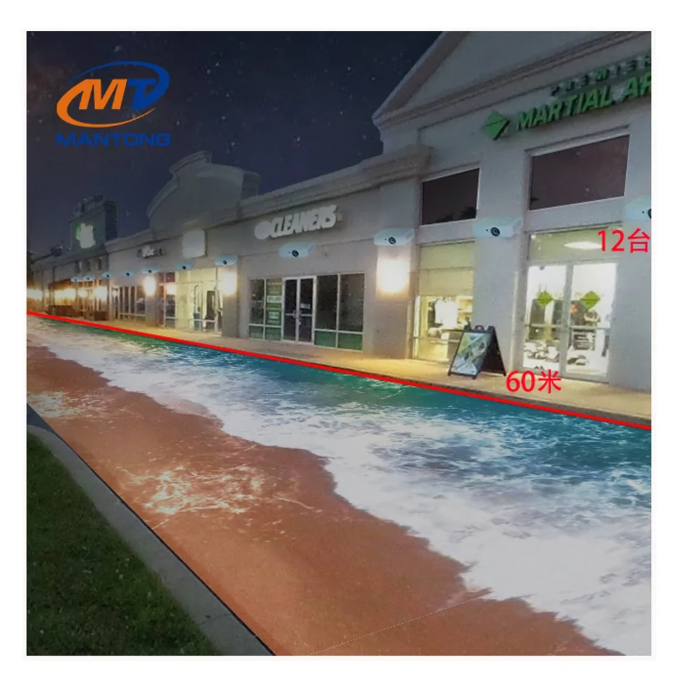 3D Holographic Floor Projection Interactive Dynamic Floor 3d Mapping Interactive Projector System Software