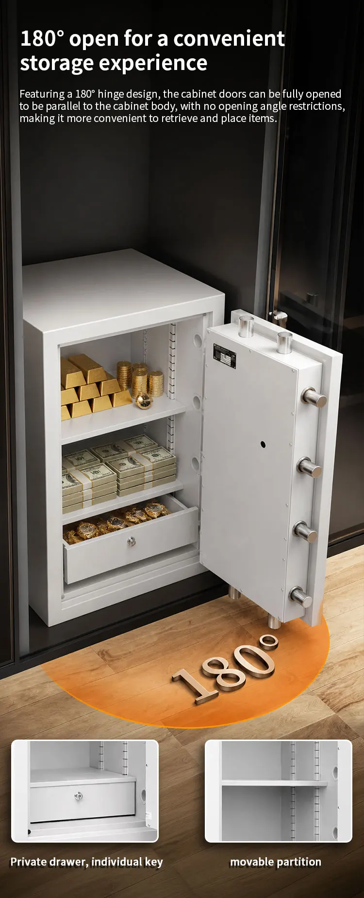 kc 750a ceqsafe anti drilling money luxury mechanical safe household cash box spring loaded relocking device safe small all steel safe-9