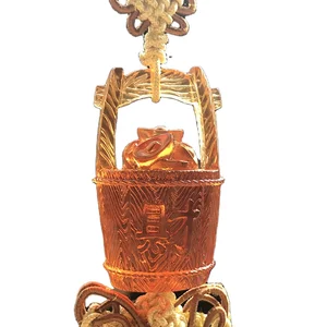 Colored Glass Luxury Rearview Cabbage Car Charm Hanging Pendant Large Size