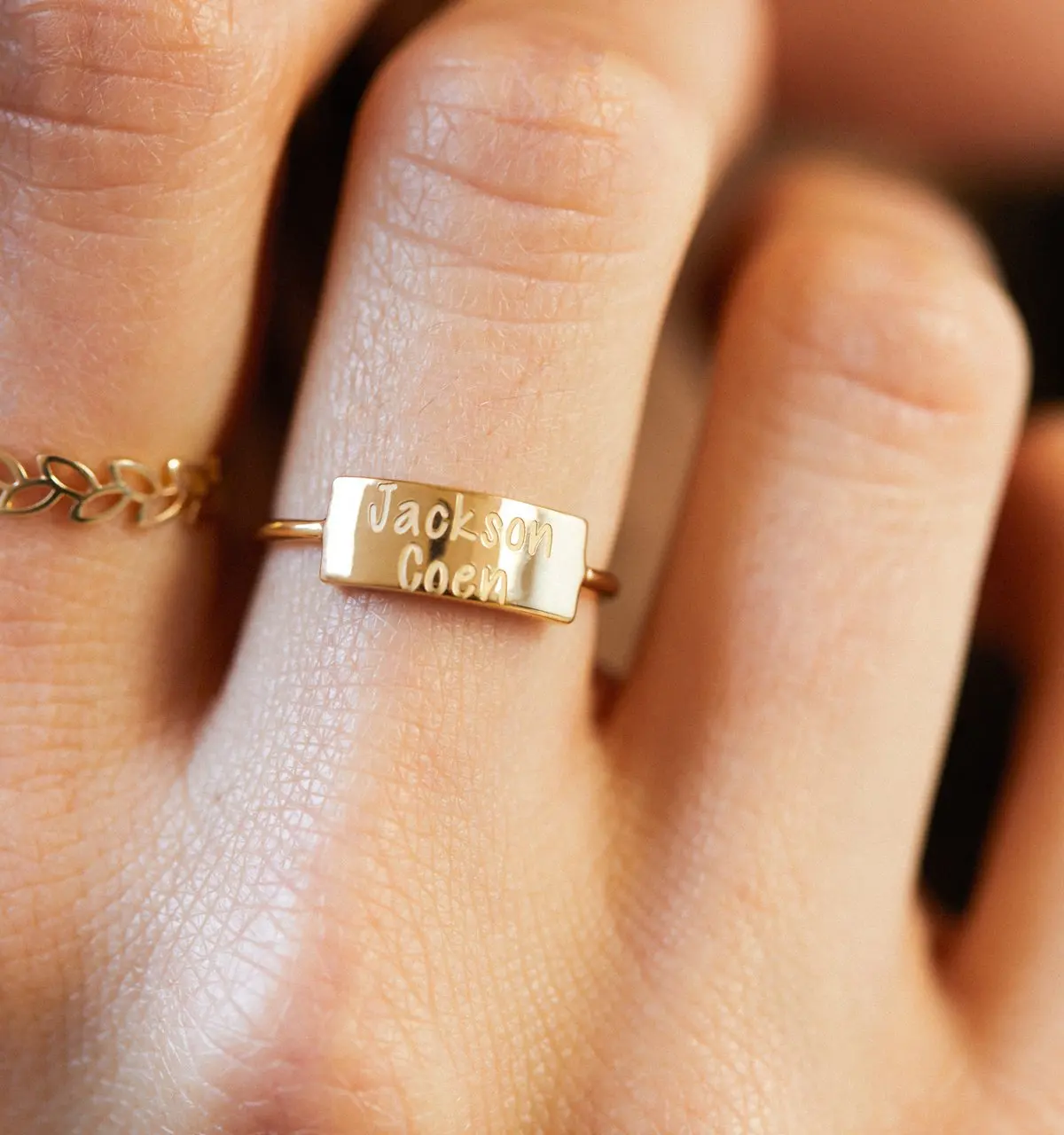 Lovely Heart Name Engraved Gold Couple Rings | Couple rings, Couple ring  design, Gold ring designs