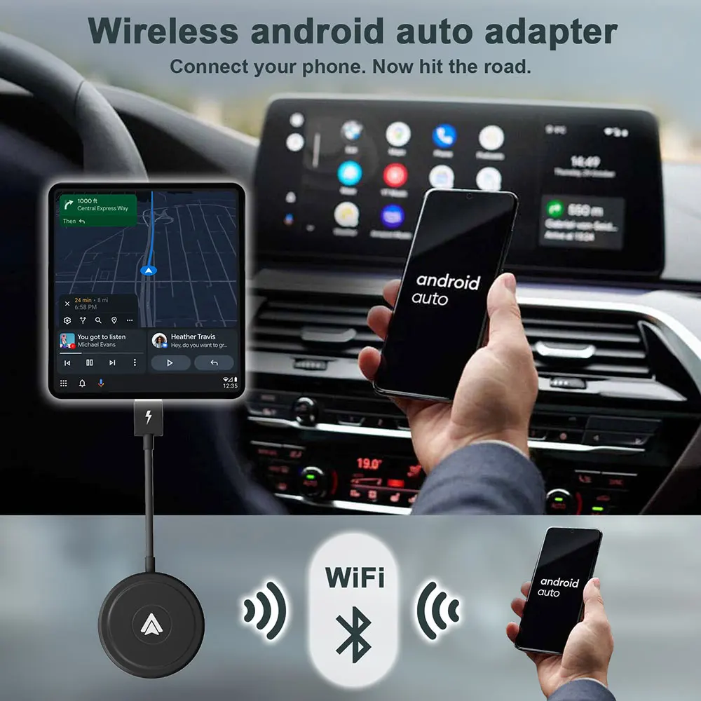 Wifi Wired To Wireless Auto Carplay Adapter For Android Dongle Usb Oem Universal Portable Module Zjq10 Laudtec supplier