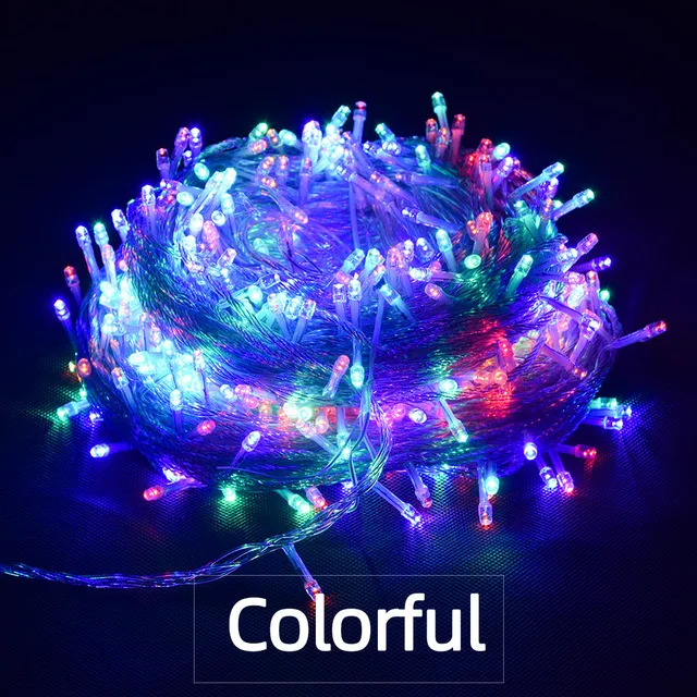 Xmas Outdoor christmas lights LED string lights 100M 10M 5M Luces Decorations