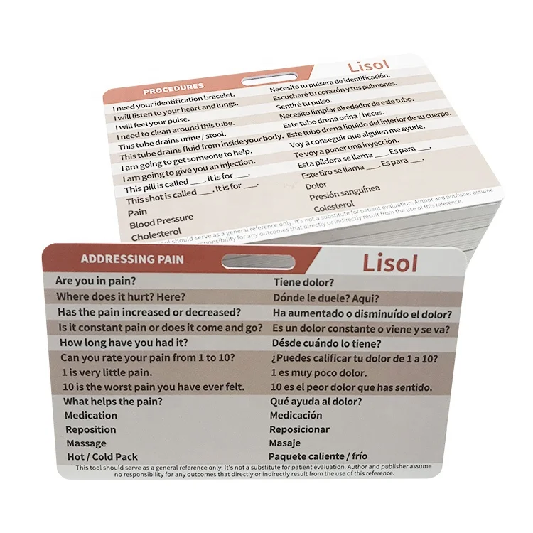 Nursing Student Plastic Badge Reference Cards for Nurse