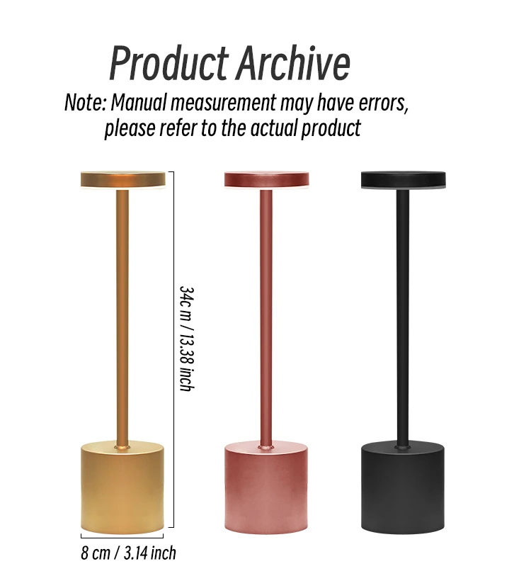 Wholesale Cordless Led Table Lamp Wireless Rechargeable Touch Dimming