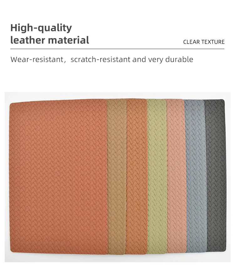 Basket Weave Leather Fabric Designer Pvc Designer Leather Fabric China
