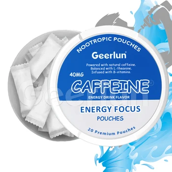 2025 Hot Selling  Nootropic Pouches Brain Focus Supplement Energy Booster L Theanine Caffeine B Vitamin Pouches