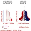 Forme de larme rouge blanc bleu 20 cm