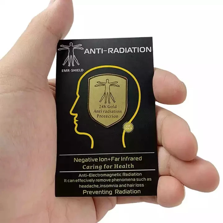 EMF protection Sticker Shield 24k Gold Negative Ion Radiation protection Energy Sticker Anti Radiation Mobile Phone Sticker
