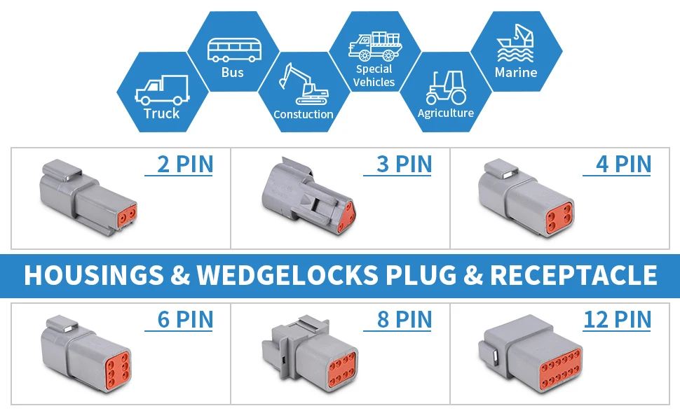 Jrready St6315 Deutsch Pin Connector Kit,604pcs Dt Deutsch Connector