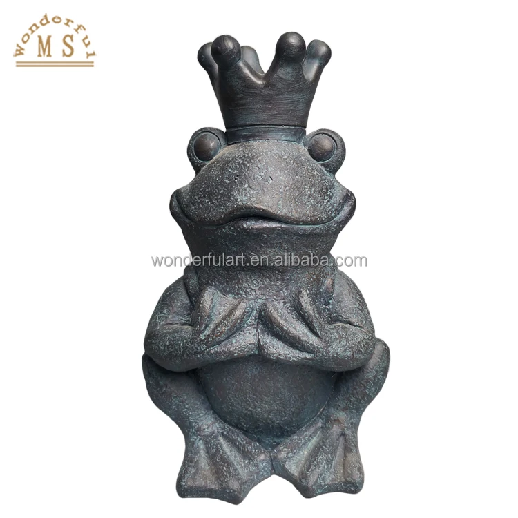 5PCS eResin Outdoor Frog Garden statue is a great addition to your backyard lawn pond Also a great gift for family and friends