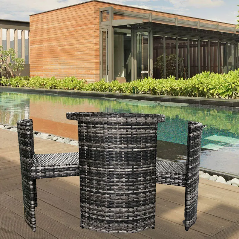 Three-piece Set Of Double Rattan Chairs Combined - Buy Dining Room ...
