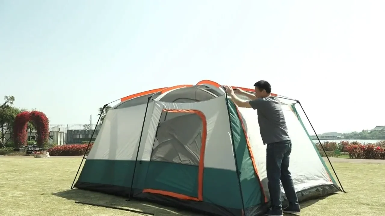 Luxury Large Family Tente De Camp Tents Camping Outdoor Waterproof 6 8 10 12 Persons Glamping