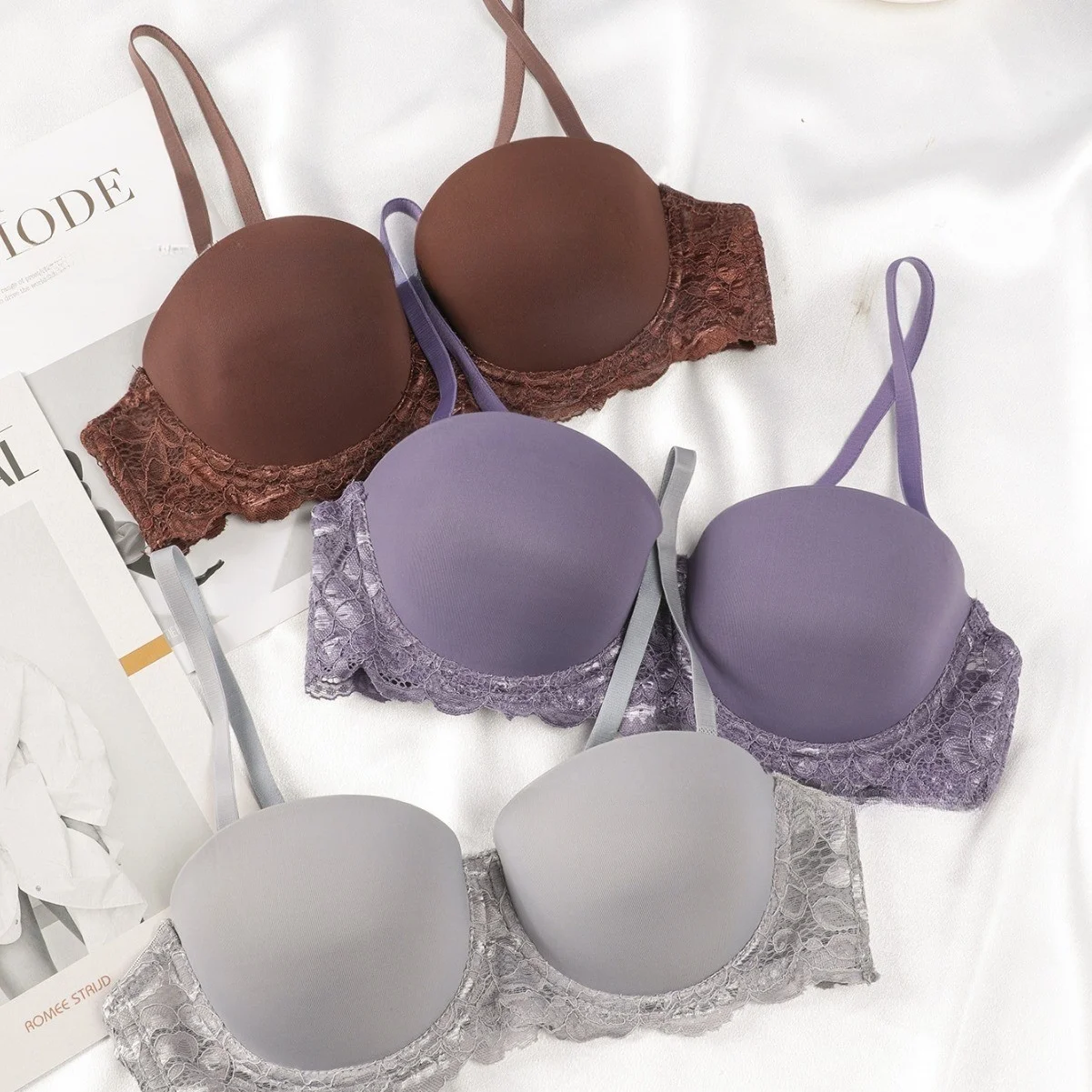 Lace Full-Cup Underwire Push-Up Bra (003) product reference view 2