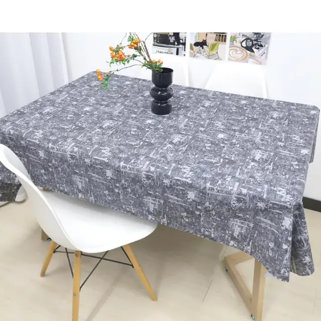 PVC Printed Table Cover for Kitchen Dining Hotel Restaurant vinyl tablecloth Durable table runner