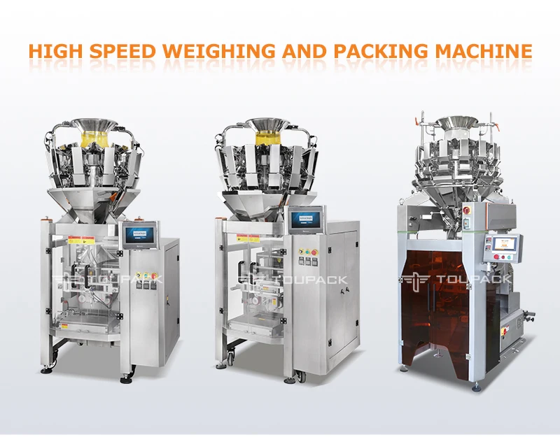 10/14 Hoppers Multihead Weigher Packing Machine with 220V50/60Hz and 1 Year Warranty for Food Packaging