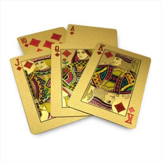 
Рекламные подарочные игральные карты с золотой фольгой 