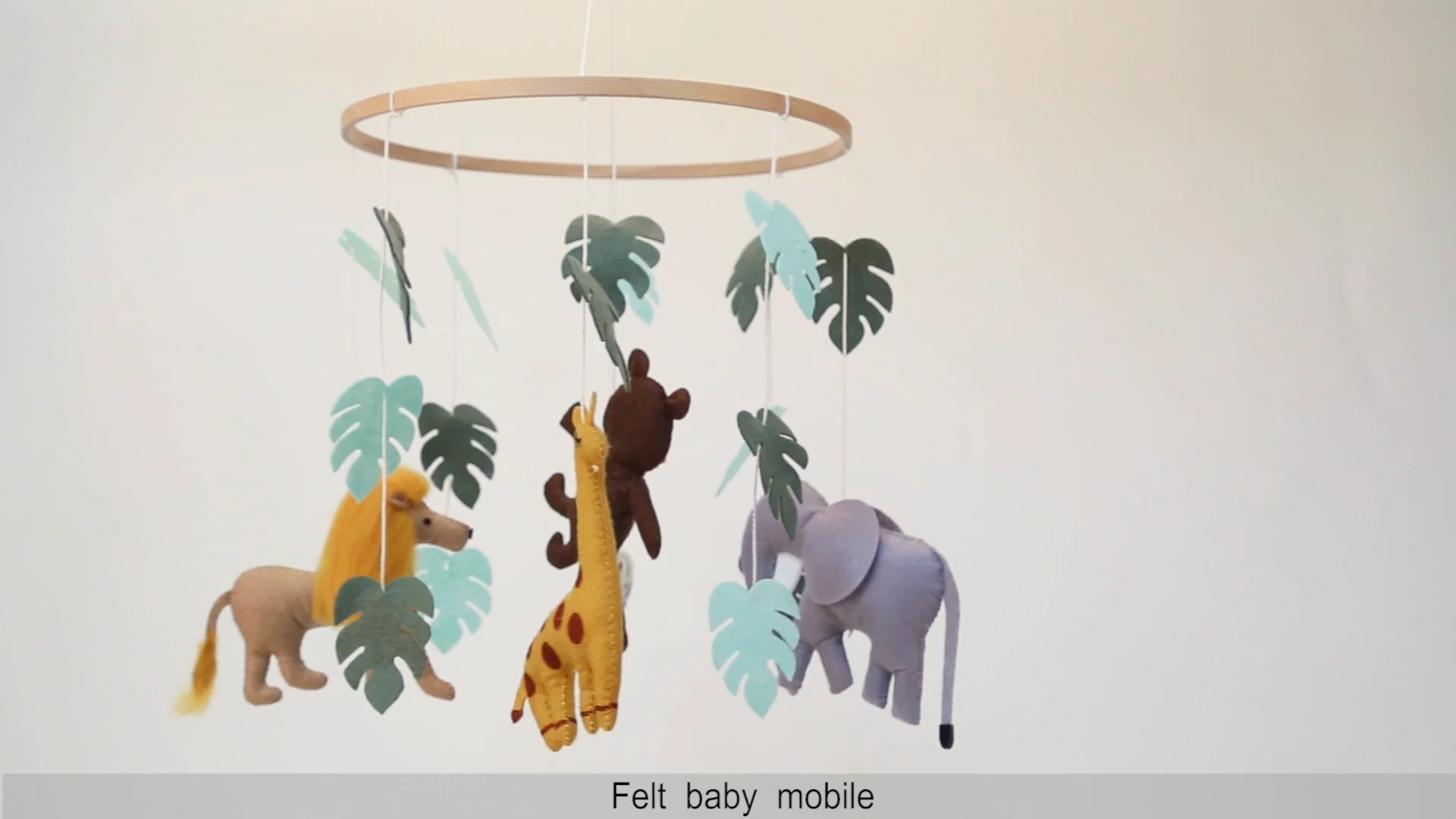 Felt Jungle Nursery Mobile Baby Animal Mobile Jungle Theme Nursery