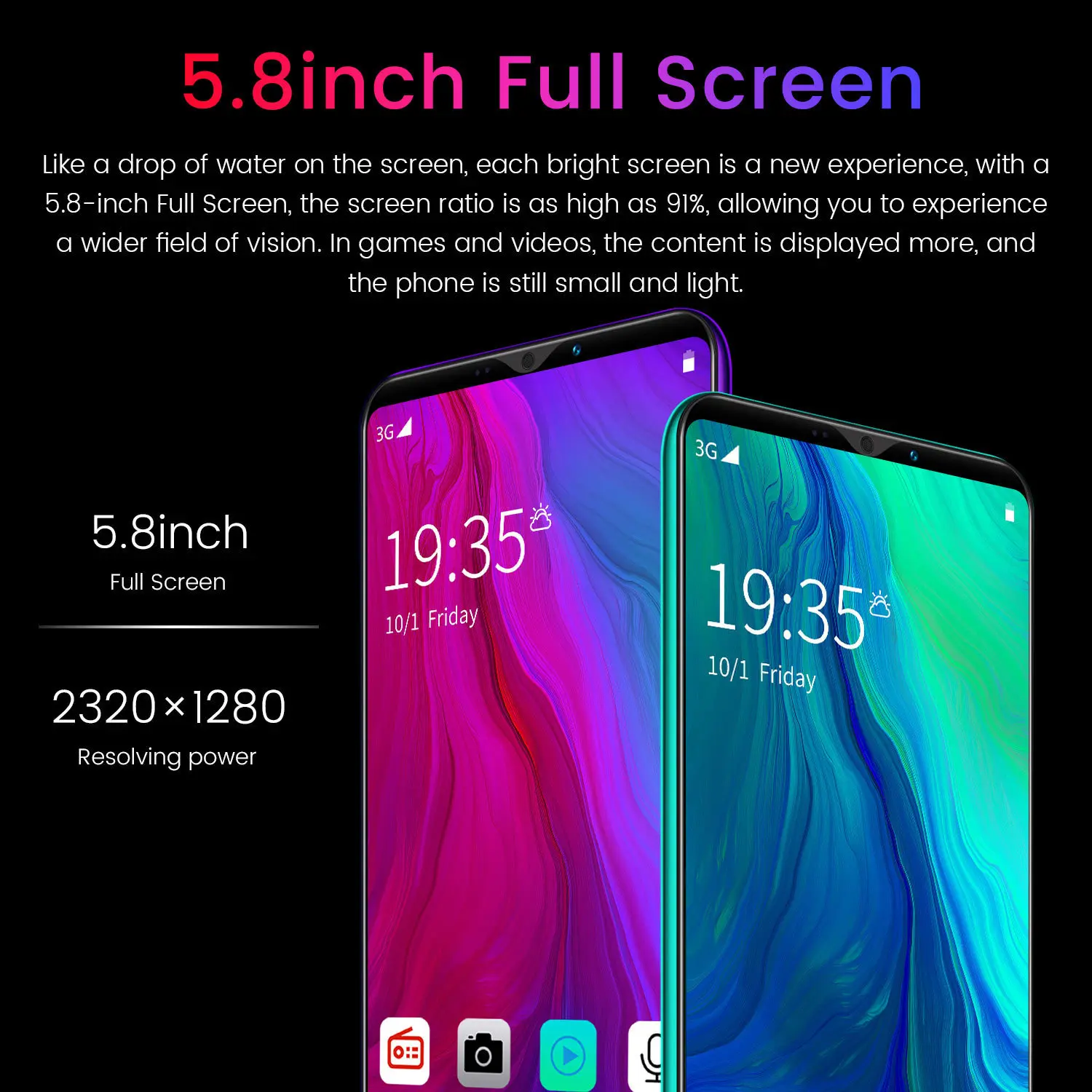 Смартфон Rino 3 Pro,5,8 Дюйма,4 + 64 Гб,Cdma - Buy 6.3 Inch Large Screen  Mobile Phone,15 Mp Camera Phone,6gb 128gb Rino5 Smartphone Product on ...