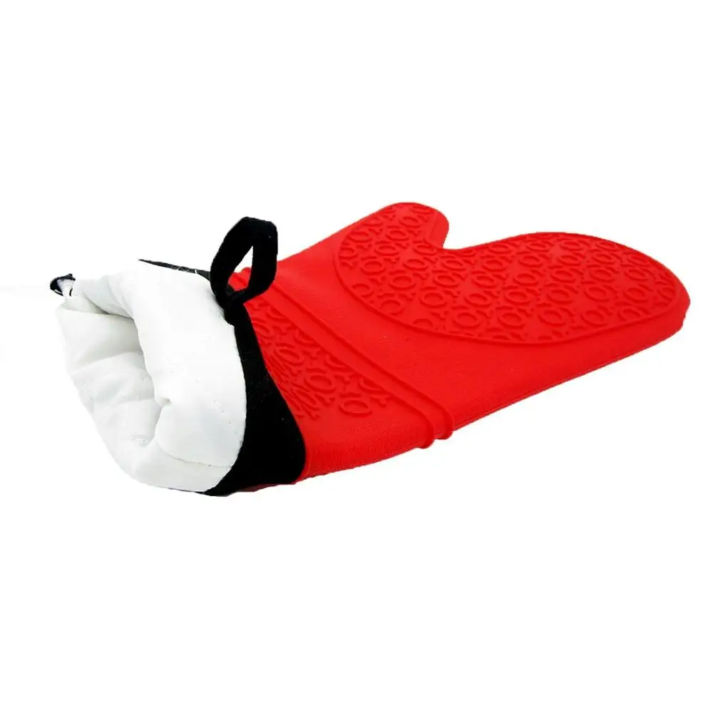 Customized Extra Long Professional Kitchen Cooking and Baking Silicone Oven Mitt Wholesale BBQ Gloves Silicone details