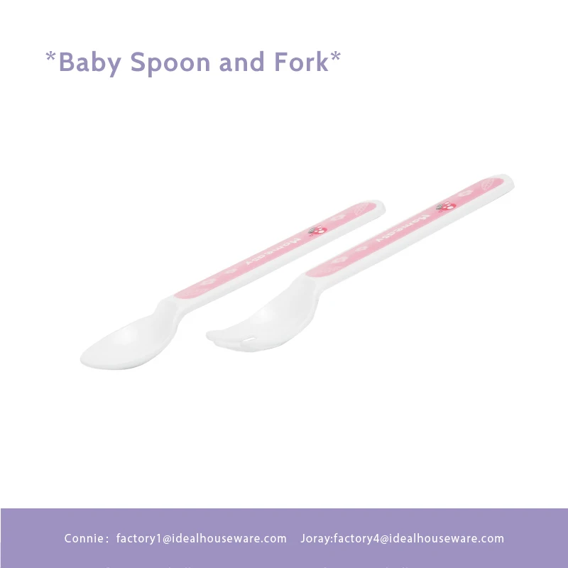 Food Eating Feeder Soft Tip Custom Baby Products BPA Free Baby Silicone Baby Spoon and Fork Set
