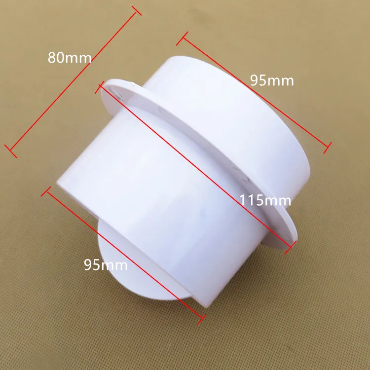 Ducting Pipe Non Return Valve 100mm Round Duct Rigid Tube Connector