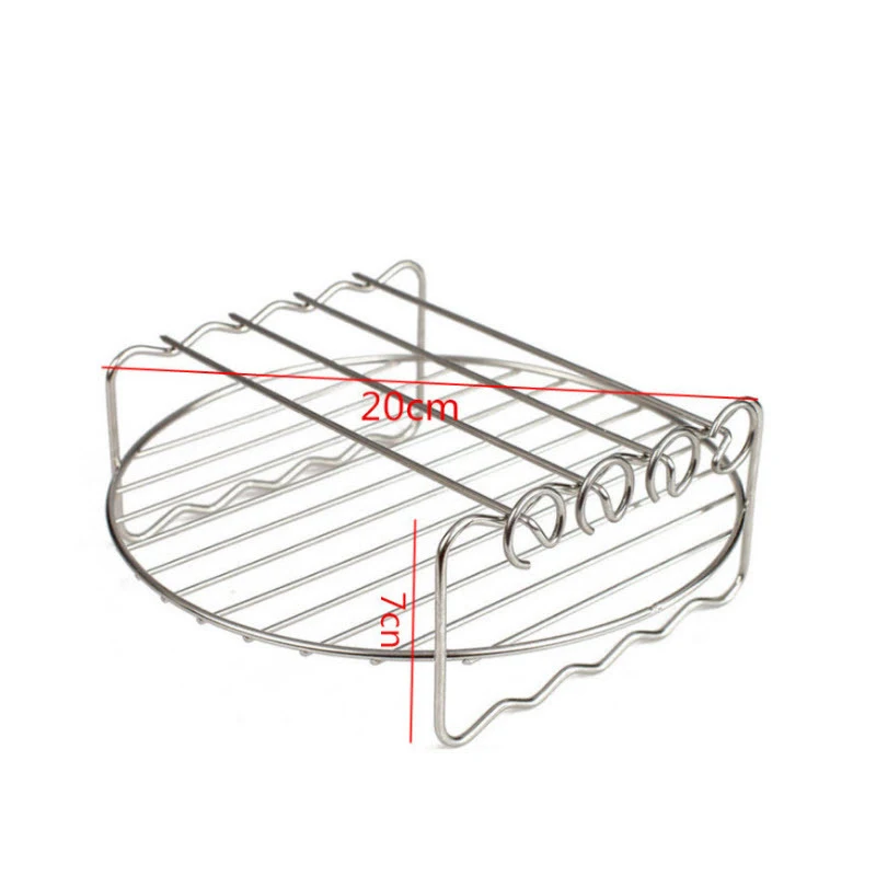 Air Fryer Round Shelf Rack Multi Cooker 17.8cm 7 Stainless Steel